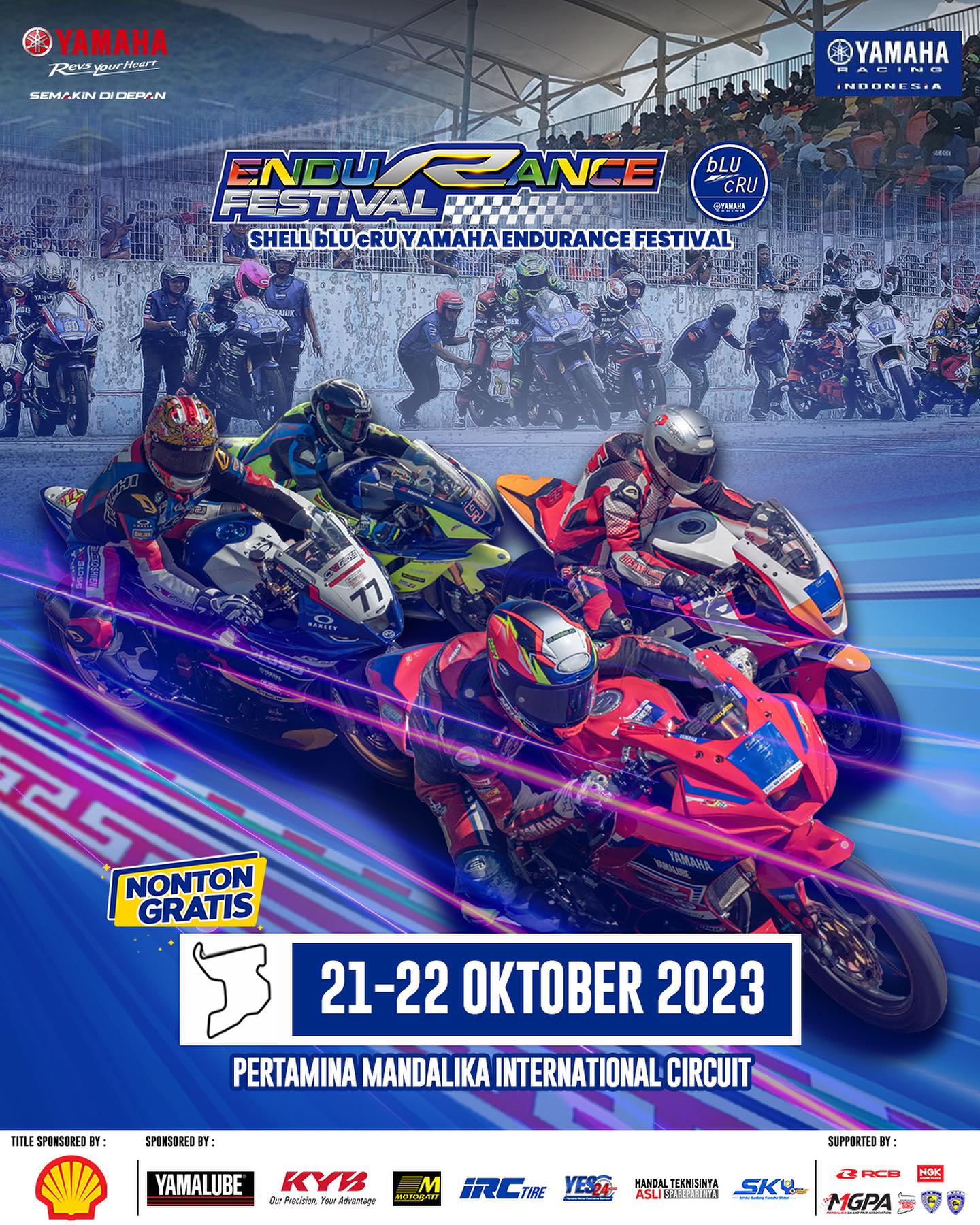 Sejarah Pertama Balap Ketahanan di Mandalika, Shell bLU cRU Yamaha Endurance Festival Digelar Oktober 2023