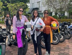 April (kiri) pengguna Yamaha XSR 155 dan member XSR Brotherhood Indonesia